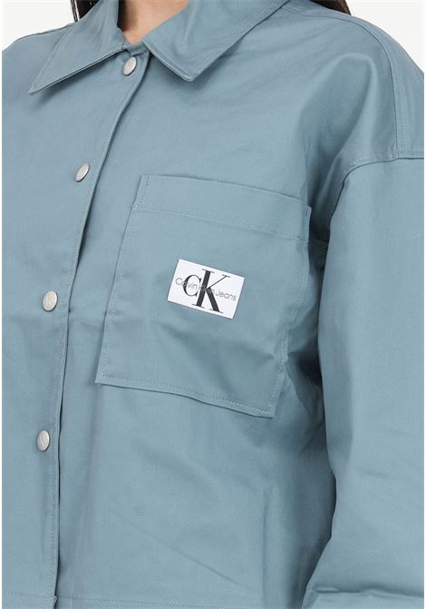 Camicia da donna azzurro polvere CALVIN KLEIN JEANS | J20J223241CFQCFQ